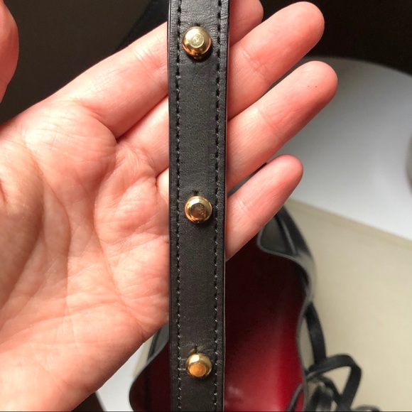 Mansur Gavriel Mini Mini Bucket Bag (Black/Flamma) - Picture 12 of 13